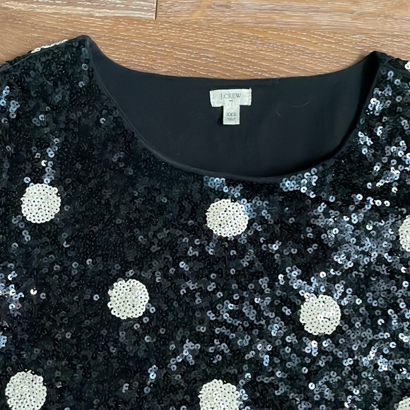 J Crew sequins polka dot t shirt - Picture 2 of 3